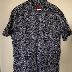 Foundry  “Vintage Waves” short sleeve button down